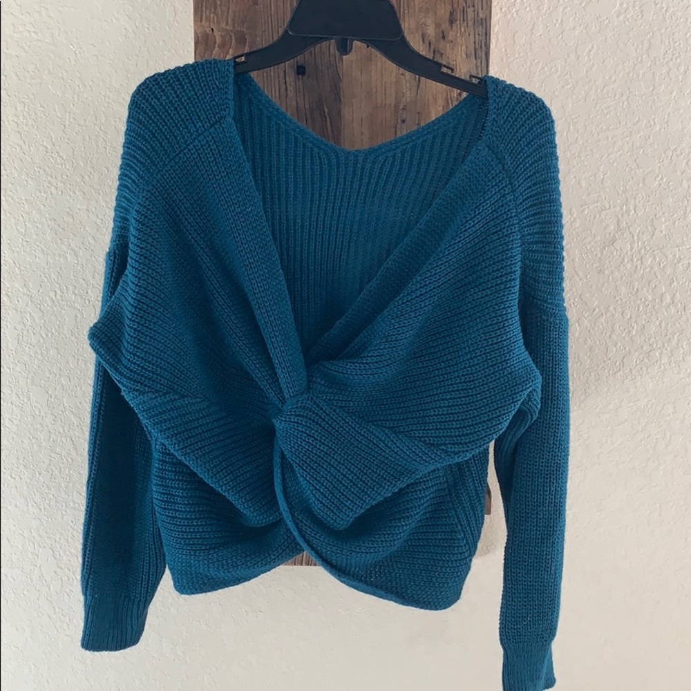 Blue Woven sweater